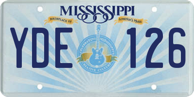 MS license plate YDE126