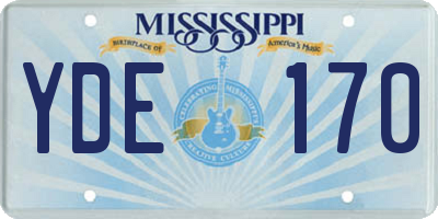 MS license plate YDE170