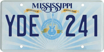 MS license plate YDE241