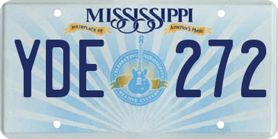 MS license plate YDE272