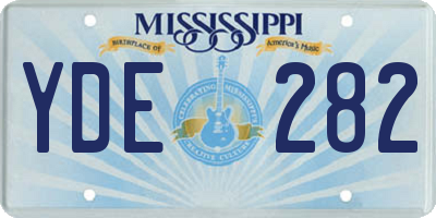 MS license plate YDE282