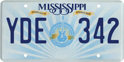 MS license plate YDE342