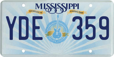 MS license plate YDE359