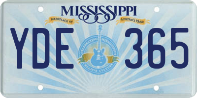 MS license plate YDE365