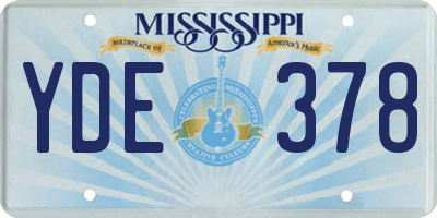MS license plate YDE378