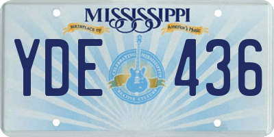 MS license plate YDE436