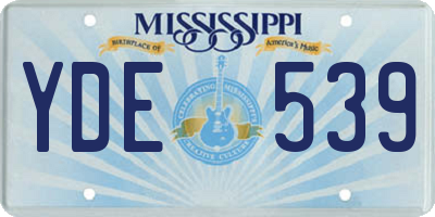 MS license plate YDE539