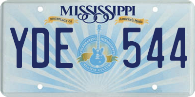 MS license plate YDE544