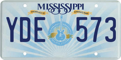 MS license plate YDE573