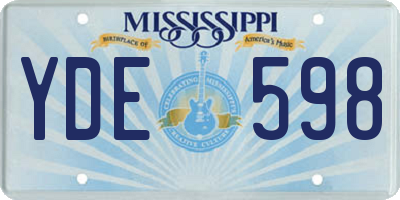 MS license plate YDE598