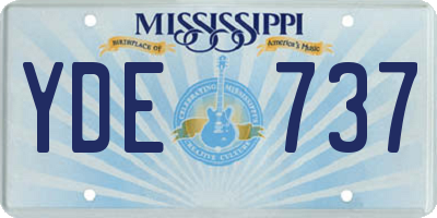 MS license plate YDE737