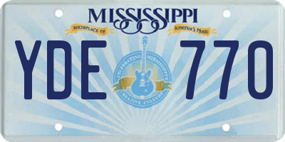 MS license plate YDE770