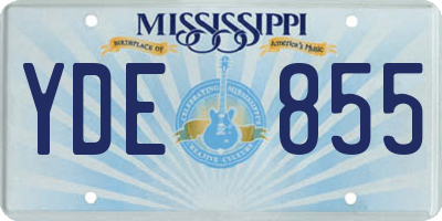 MS license plate YDE855