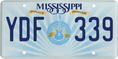 MS license plate YDF339