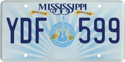MS license plate YDF599