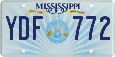 MS license plate YDF772