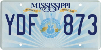 MS license plate YDF873