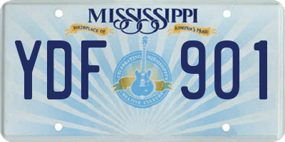 MS license plate YDF901