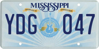 MS license plate YDG047