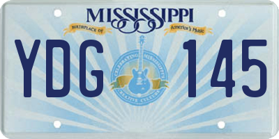 MS license plate YDG145
