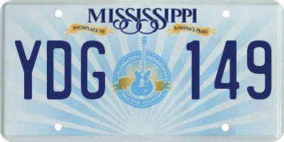 MS license plate YDG149