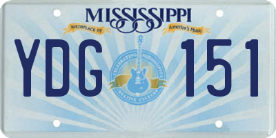 MS license plate YDG151