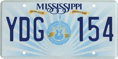 MS license plate YDG154