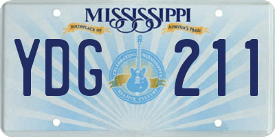 MS license plate YDG211