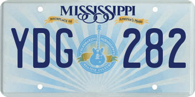 MS license plate YDG282