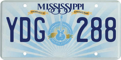 MS license plate YDG288