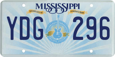 MS license plate YDG296