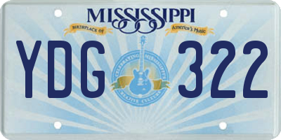 MS license plate YDG322