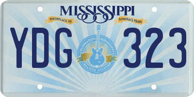 MS license plate YDG323