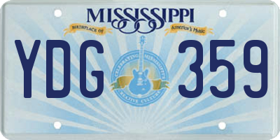 MS license plate YDG359