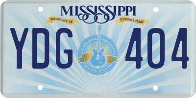 MS license plate YDG404