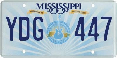 MS license plate YDG447