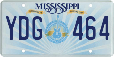 MS license plate YDG464