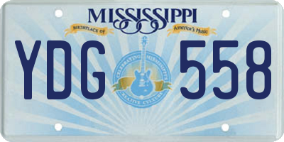 MS license plate YDG558
