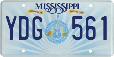 MS license plate YDG561