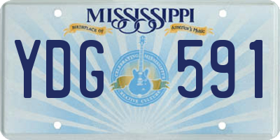 MS license plate YDG591