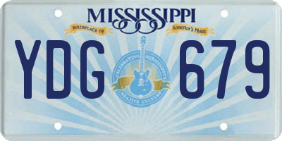 MS license plate YDG679