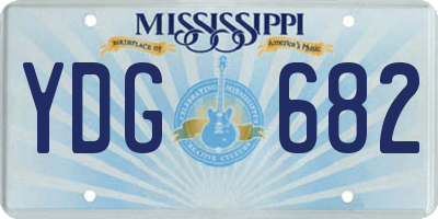 MS license plate YDG682