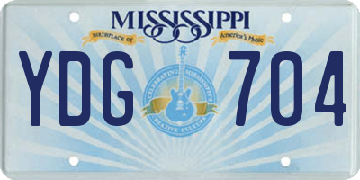 MS license plate YDG704