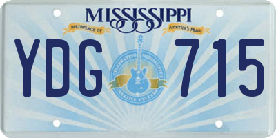 MS license plate YDG715