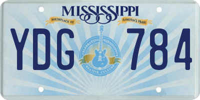 MS license plate YDG784