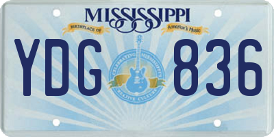 MS license plate YDG836