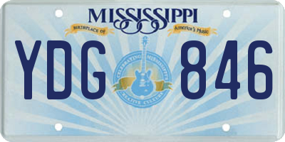 MS license plate YDG846