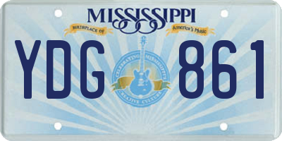 MS license plate YDG861