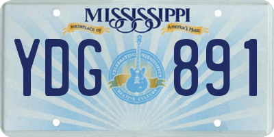 MS license plate YDG891