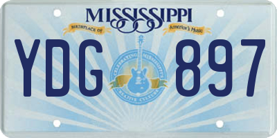 MS license plate YDG897